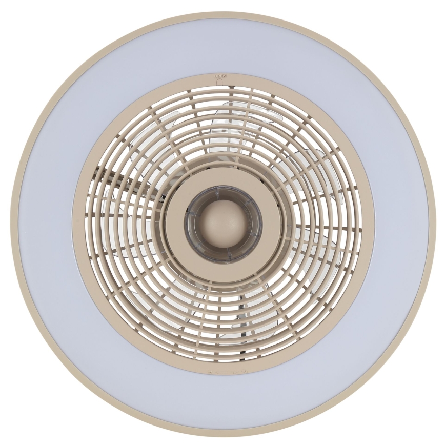 Brilliant - LED RGBW stmievateľné stropné svietidlo s ventilátorom CATANIA LED/37W/230V 2700-6500K priemer 48,6 cm béžové + diaľkové ovládanie