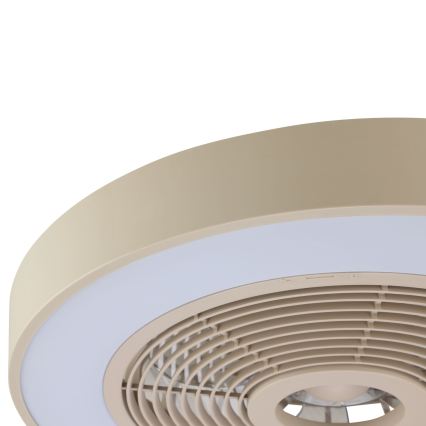 Brilliant - LED RGBW stmievateľné stropné svietidlo s ventilátorom CATANIA LED/37W/230V 2700-6500K priemer 48,6 cm béžové + diaľkové ovládanie