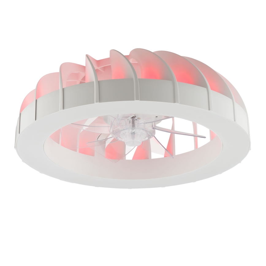 Brilliant - LED RGBW Stmievačná stropná ventilátor s osvetlením FANORA LED/30W/230V 2700-6500K pr. 46 cm biela + diaľkové ovládanie