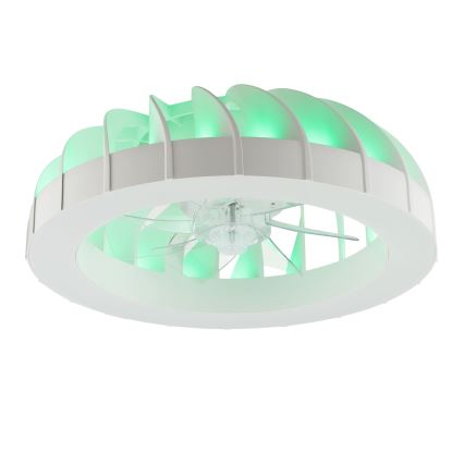 Brilliant - LED RGBW Stmievačná stropná ventilátor s osvetlením FANORA LED/30W/230V 2700-6500K pr. 46 cm biela + diaľkové ovládanie