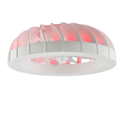 Brilliant - LED RGBW Stmievačná stropná ventilátor s osvetlením FANORA LED/30W/230V 2700-6500K pr. 46 cm biela + diaľkové ovládanie