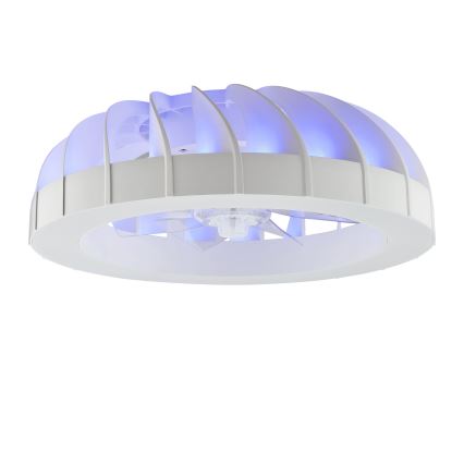 Brilliant - LED RGBW Stmievačná stropná ventilátor s osvetlením FANORA LED/30W/230V 2700-6500K pr. 46 cm biela + diaľkové ovládanie