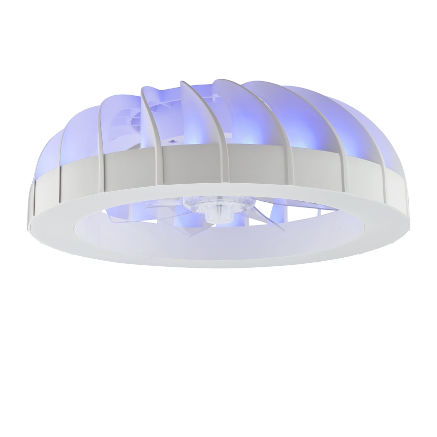 Brilliant - LED RGBW Stmievačná stropná ventilátor s osvetlením FANORA LED/30W/230V 2700-6500K pr. 46 cm biela + diaľkové ovládanie