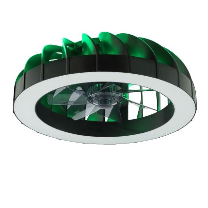 Brilliant - LED RGBW Stmievačná stropná ventilátor s osvetlením FANORA LED/30W/230V 2700-6500K pr. 46 cm čierna + diaľkové ovládanie
