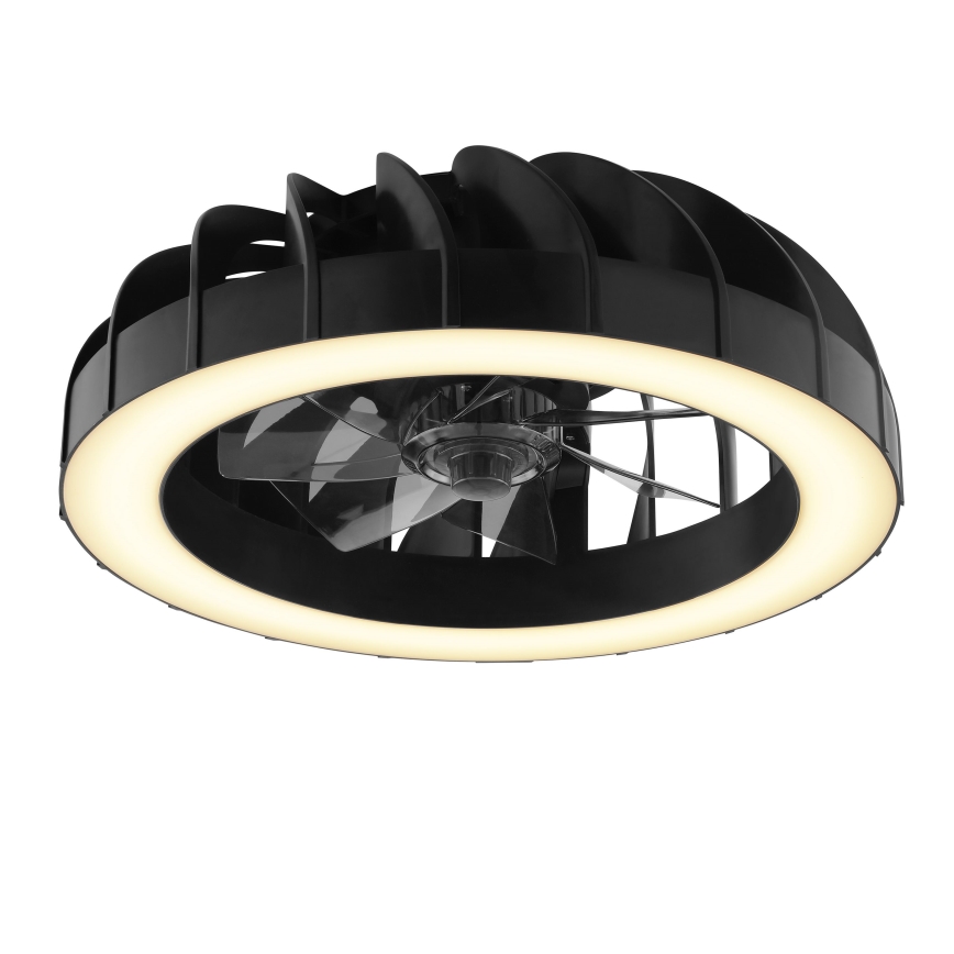 Brilliant - LED RGBW Stmievačná stropná ventilátor s osvetlením FANORA LED/30W/230V 2700-6500K pr. 46 cm čierna + diaľkové ovládanie
