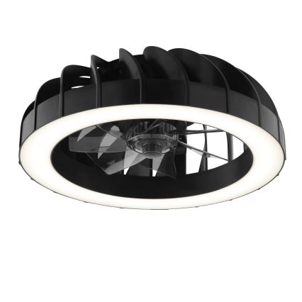 Brilliant - LED RGBW Stmievačná stropná ventilátor s osvetlením FANORA LED/30W/230V 2700-6500K pr. 46 cm čierna + diaľkové ovládanie