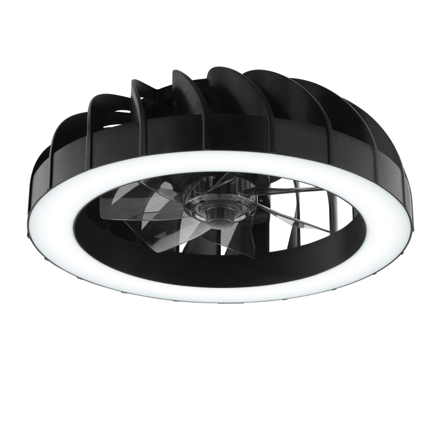 Brilliant - LED RGBW Stmievačná stropná ventilátor s osvetlením FANORA LED/30W/230V 2700-6500K pr. 46 cm čierna + diaľkové ovládanie