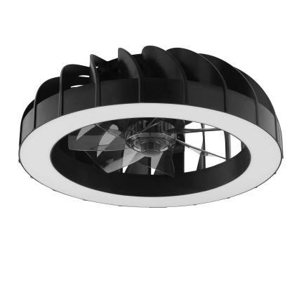Brilliant - LED RGBW Stmievačná stropná ventilátor s osvetlením FANORA LED/30W/230V 2700-6500K pr. 46 cm čierna + diaľkové ovládanie