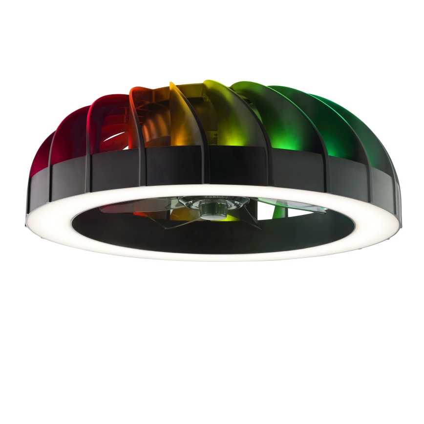 Brilliant - LED RGBW Stmievačná stropná ventilátor s osvetlením FANORA LED/30W/230V 2700-6500K pr. 46 cm čierna + diaľkové ovládanie