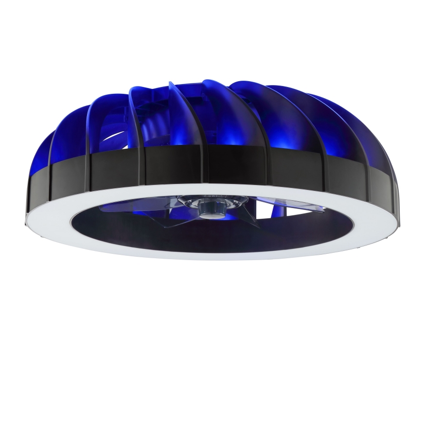 Brilliant - LED RGBW Stmievačná stropná ventilátor s osvetlením FANORA LED/30W/230V 2700-6500K pr. 46 cm čierna + diaľkové ovládanie