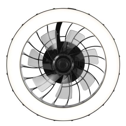 Brilliant - LED RGBW Stmievačná stropná ventilátor s osvetlením FANORA LED/30W/230V 2700-6500K pr. 46 cm čierna + diaľkové ovládanie