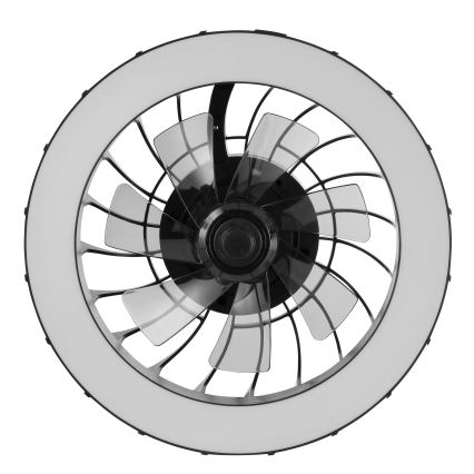Brilliant - LED RGBW Stmievačná stropná ventilátor s osvetlením FANORA LED/30W/230V 2700-6500K pr. 46 cm čierna + diaľkové ovládanie