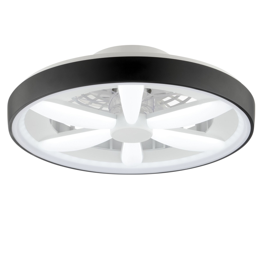 Brilliant - LED RGBW Stmievateľný stropný ventilátor so svetlom GAIANO LED/48W/230V 2700-6500K čierna + diaľkové ovládanie