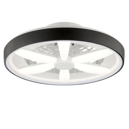 Brilliant - LED RGBW Stmievateľný stropný ventilátor so svetlom GAIANO LED/48W/230V 2700-6500K čierna + diaľkové ovládanie