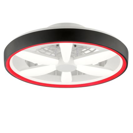 Brilliant - LED RGBW Stmievateľný stropný ventilátor so svetlom GAIANO LED/48W/230V 2700-6500K čierna + diaľkové ovládanie