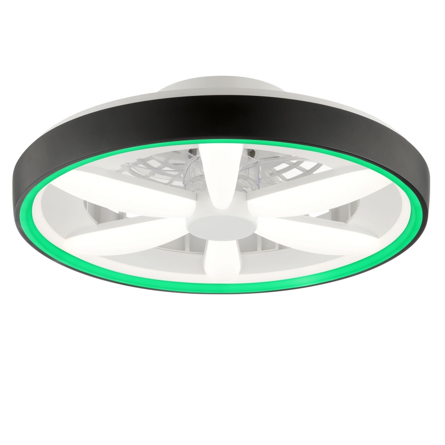 Brilliant - LED RGBW Stmievateľný stropný ventilátor so svetlom GAIANO LED/48W/230V 2700-6500K čierna + diaľkové ovládanie