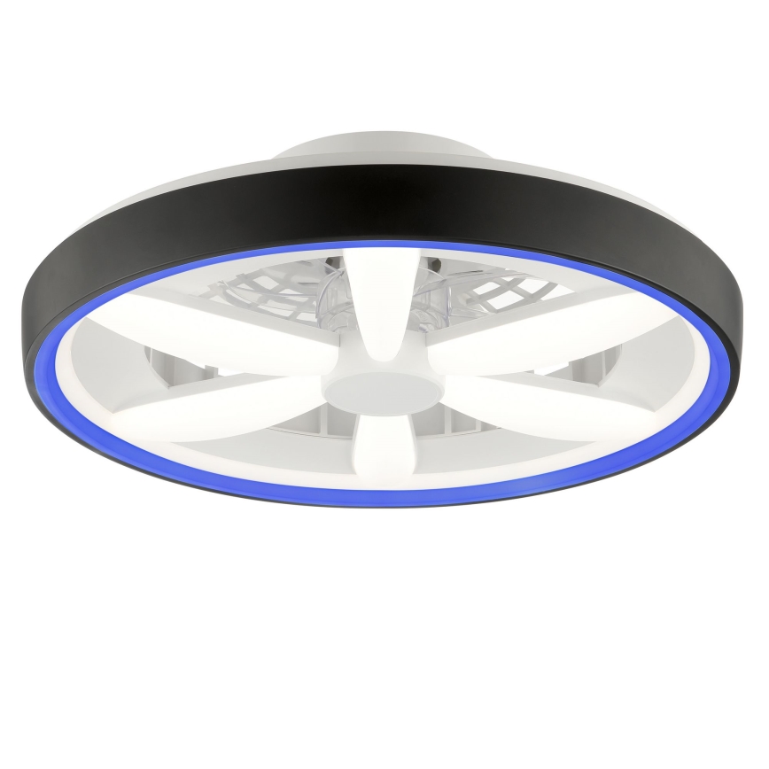 Brilliant - LED RGBW Stmievateľný stropný ventilátor so svetlom GAIANO LED/48W/230V 2700-6500K čierna + diaľkové ovládanie