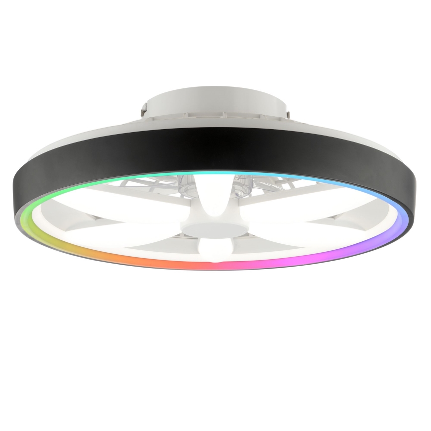 Brilliant - LED RGBW Stmievateľný stropný ventilátor so svetlom GAIANO LED/48W/230V 2700-6500K čierna + diaľkové ovládanie