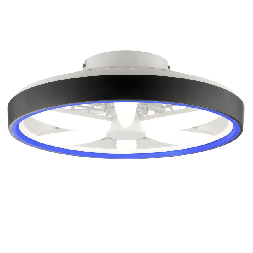 Brilliant - LED RGBW Stmievateľný stropný ventilátor so svetlom GAIANO LED/48W/230V 2700-6500K čierna + diaľkové ovládanie