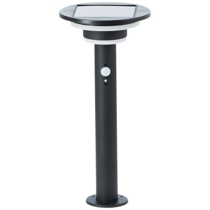 Brilliant - LED Solárna lampa so senzorom GARVINA LED/3W/3,7V 45 cm IP44 čierna