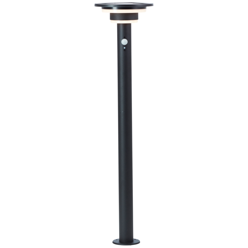 Brilliant - LED Solárna lampa so senzorom GARVINA LED/3W/3,7V 85 cm IP44 čierna
