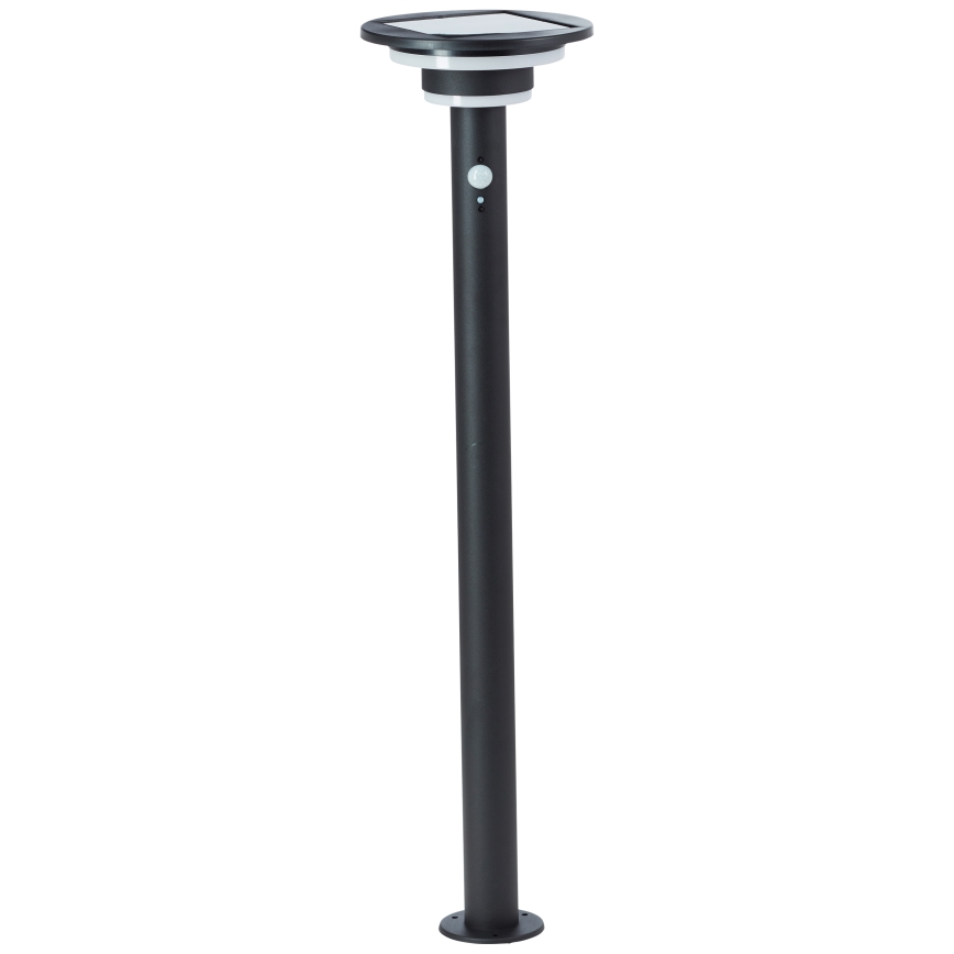Brilliant - LED Solárna lampa so senzorom GARVINA LED/3W/3,7V 85 cm IP44 čierna