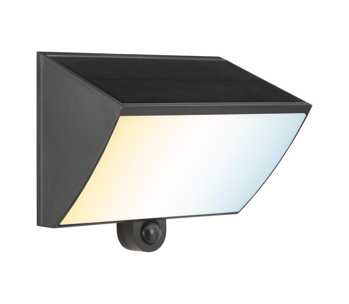 Brilliant - LED solárne nástenné svietidlo SIERRA LED/6W/3,7V 2000 mAh IP54 čierne G41010/06