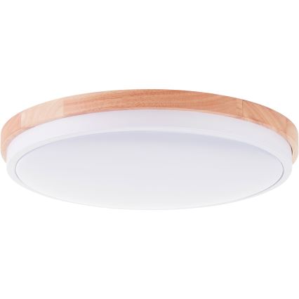 Brilliant - LED Stmievateľné stropné svietidlo BAARLO LED/24W/230V pr. 35 cm biela/gumovník - FSC certifikované
