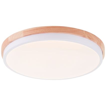 Brilliant - LED Stmievateľné stropné svietidlo BAARLO LED/24W/230V pr. 35 cm biela/gumovník - FSC certifikované