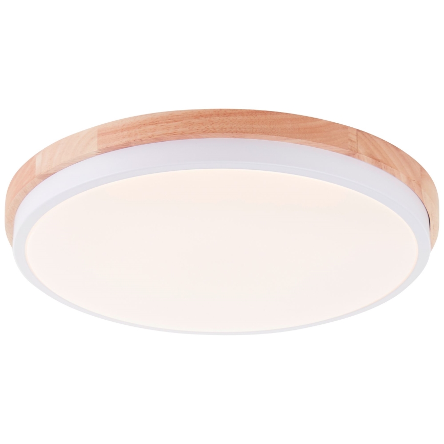 Brilliant - LED Stmievateľné stropné svietidlo BAARLO LED/24W/230V pr. 35 cm biela/gumovník - FSC certifikované
