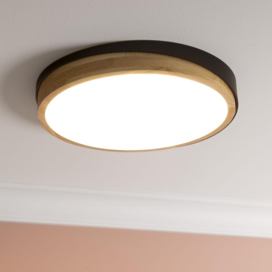 Brilliant - LED Stmievateľné stropné svietidlo BAARLO LED/24W/230V pr. 35 cm čierna/gumovník - FSC certifikované