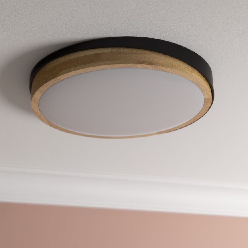 Brilliant - LED Stmievateľné stropné svietidlo BAARLO LED/24W/230V pr. 35 cm čierna/gumovník - FSC certifikované