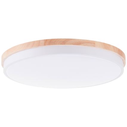 Brilliant - LED Stmievateľné stropné svietidlo BAARLO LED/36W/230V 3000-6500K pr. 50 cm biela/gumovník + diaľkové ovládanie - FSC certifikované