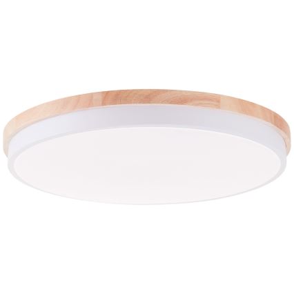 Brilliant - LED Stmievateľné stropné svietidlo BAARLO LED/36W/230V 3000-6500K pr. 50 cm biela/gumovník + diaľkové ovládanie - FSC certifikované