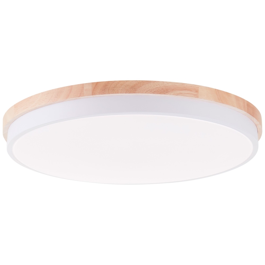 Brilliant - LED Stmievateľné stropné svietidlo BAARLO LED/36W/230V 3000-6500K pr. 50 cm biela/gumovník + diaľkové ovládanie - FSC certifikované