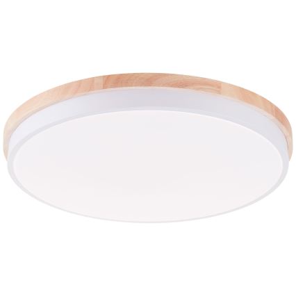 Brilliant - LED Stmievateľné stropné svietidlo BAARLO LED/36W/230V 3000-6500K pr. 50 cm biela/gumovník + diaľkové ovládanie - FSC certifikované