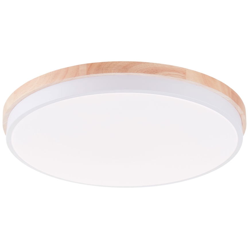 Brilliant - LED Stmievateľné stropné svietidlo BAARLO LED/36W/230V 3000-6500K pr. 50 cm biela/gumovník + diaľkové ovládanie - FSC certifikované