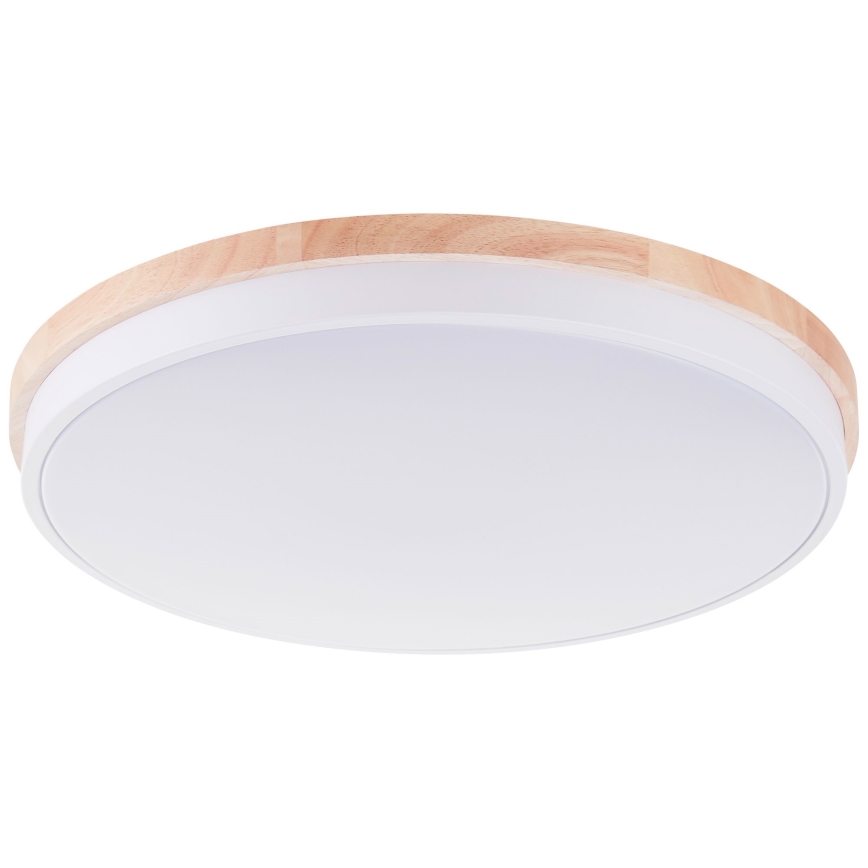 Brilliant - LED Stmievateľné stropné svietidlo BAARLO LED/36W/230V 3000-6500K pr. 50 cm biela/gumovník + diaľkové ovládanie - FSC certifikované