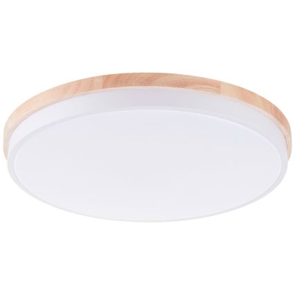 Brilliant - LED Stmievateľné stropné svietidlo BAARLO LED/36W/230V 3000-6500K pr. 50 cm biela/gumovník + diaľkové ovládanie - FSC certifikované