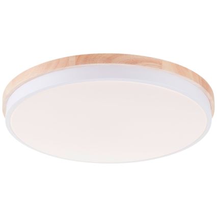 Brilliant - LED Stmievateľné stropné svietidlo BAARLO LED/36W/230V 3000-6500K pr. 50 cm biela/gumovník + diaľkové ovládanie - FSC certifikované