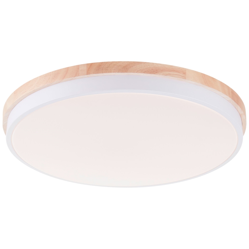 Brilliant - LED Stmievateľné stropné svietidlo BAARLO LED/36W/230V 3000-6500K pr. 50 cm biela/gumovník + diaľkové ovládanie - FSC certifikované