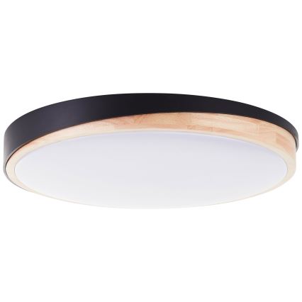 Brilliant - LED Stmievateľné stropné svietidlo BAARLO LED/36W/230V 3000-6500K pr. 50 cm čierna/gumovník + diaľkové ovládanie - FSC certifikované