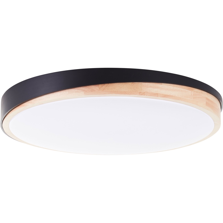 Brilliant - LED Stmievateľné stropné svietidlo BAARLO LED/36W/230V 3000-6500K pr. 50 cm čierna/gumovník + diaľkové ovládanie - FSC certifikované