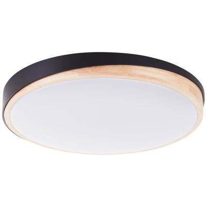 Brilliant - LED Stmievateľné stropné svietidlo BAARLO LED/36W/230V 3000-6500K pr. 50 cm čierna/gumovník + diaľkové ovládanie - FSC certifikované