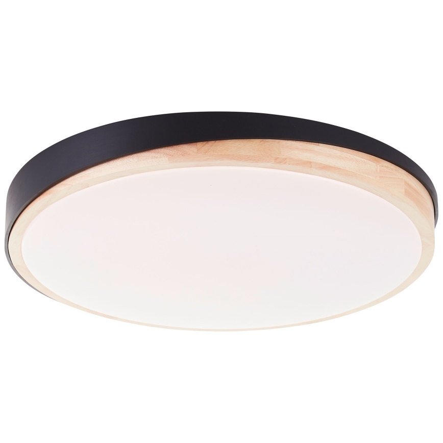 Brilliant - LED Stmievateľné stropné svietidlo BAARLO LED/36W/230V 3000-6500K pr. 50 cm čierna/gumovník + diaľkové ovládanie - FSC certifikované