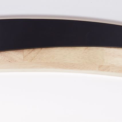 Brilliant - LED Stmievateľné stropné svietidlo BAARLO LED/36W/230V 3000-6500K pr. 50 cm čierna/gumovník + diaľkové ovládanie - FSC certifikované