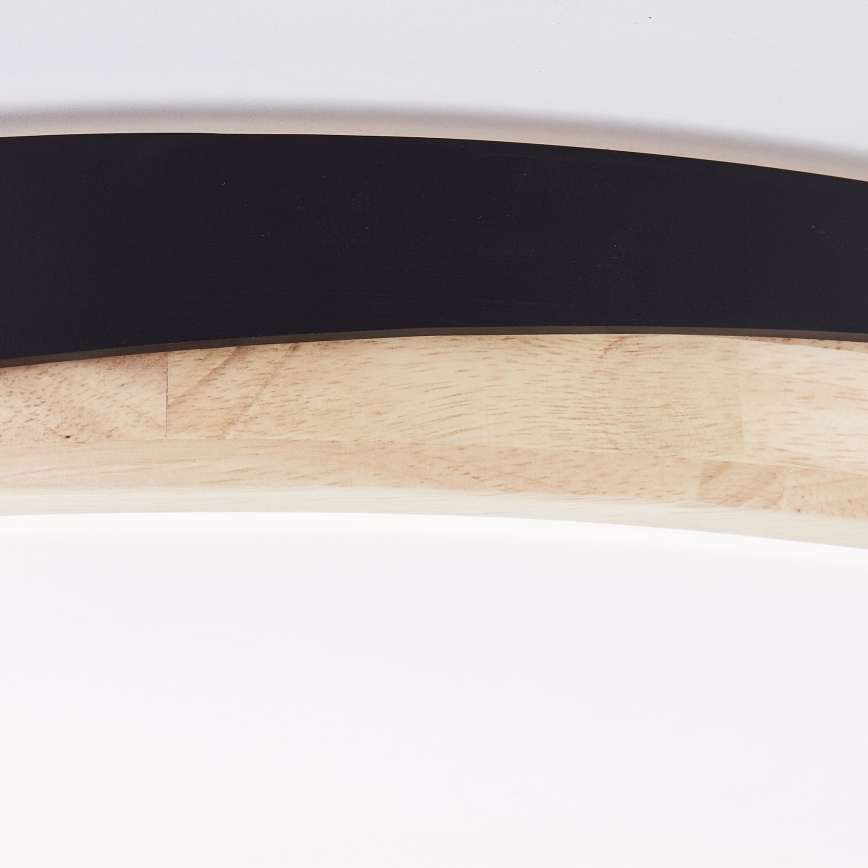 Brilliant - LED Stmievateľné stropné svietidlo BAARLO LED/36W/230V 3000-6500K pr. 50 cm čierna/gumovník + diaľkové ovládanie - FSC certifikované