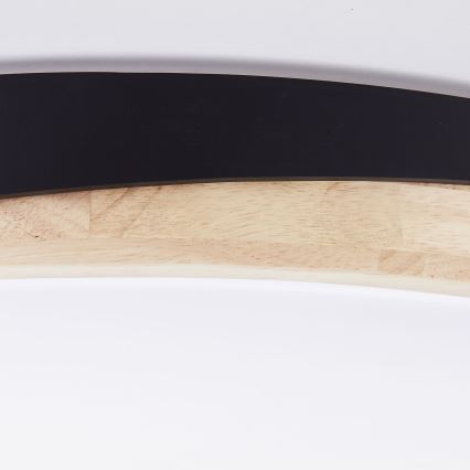 Brilliant - LED Stmievateľné stropné svietidlo BAARLO LED/36W/230V 3000-6500K pr. 50 cm čierna/gumovník + diaľkové ovládanie - FSC certifikované