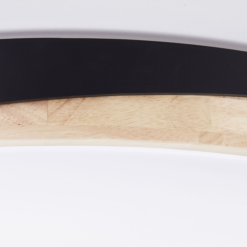 Brilliant - LED Stmievateľné stropné svietidlo BAARLO LED/36W/230V 3000-6500K pr. 50 cm čierna/gumovník + diaľkové ovládanie - FSC certifikované