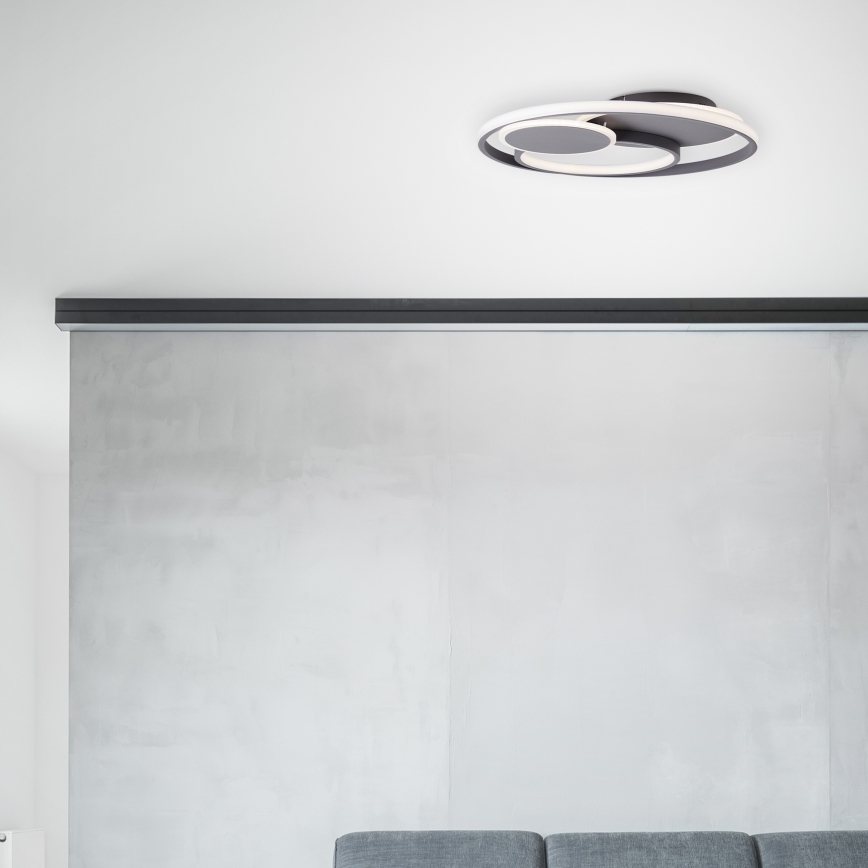 Brilliant - LED Stmievateľné stropné svietidlo RUNDA LED/50W/230V 3000-6500K čierna + diaľkové ovládanie